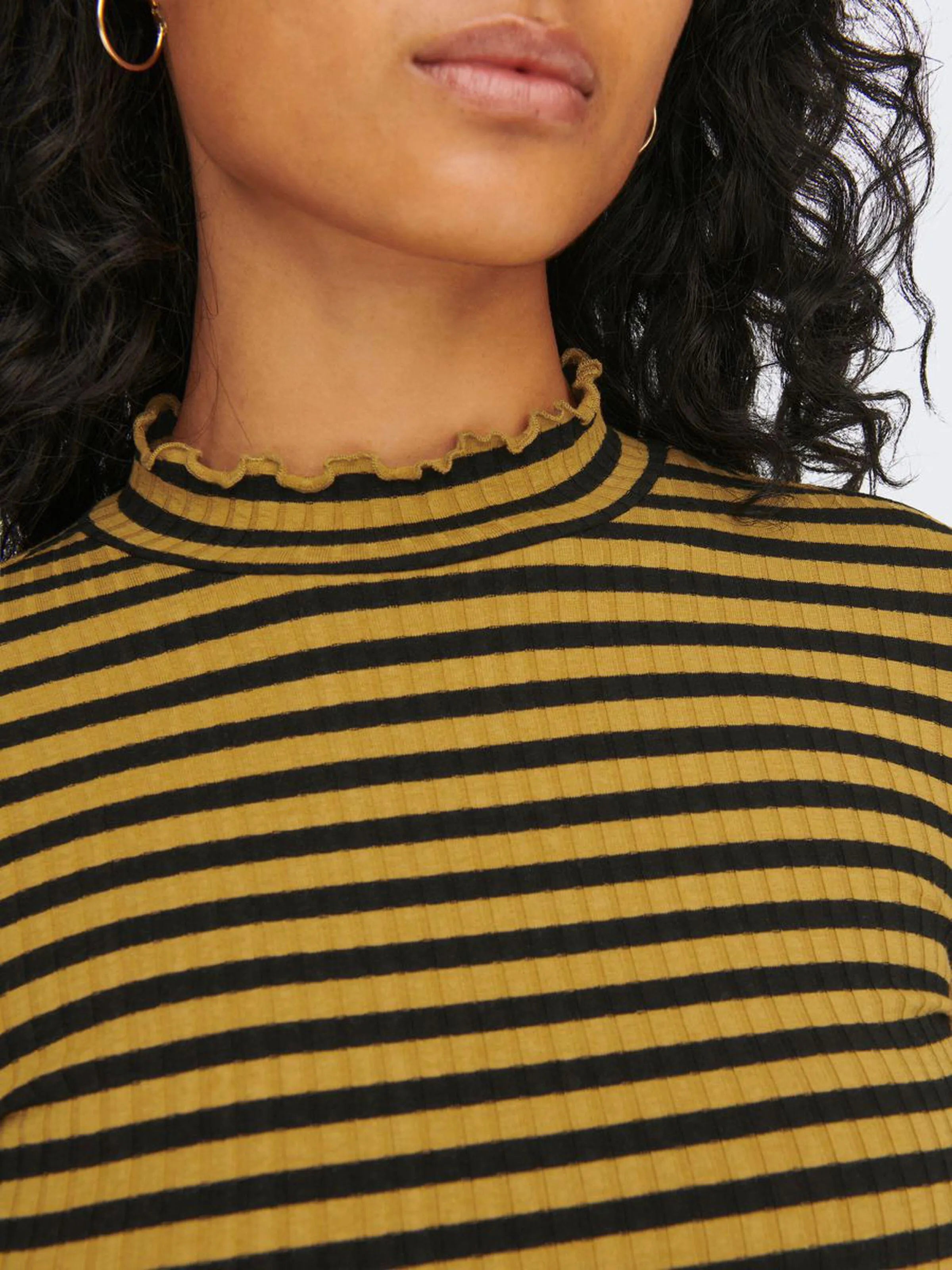 Camiseta Manga Larga Fransiska Dried Tobacco - ECRU