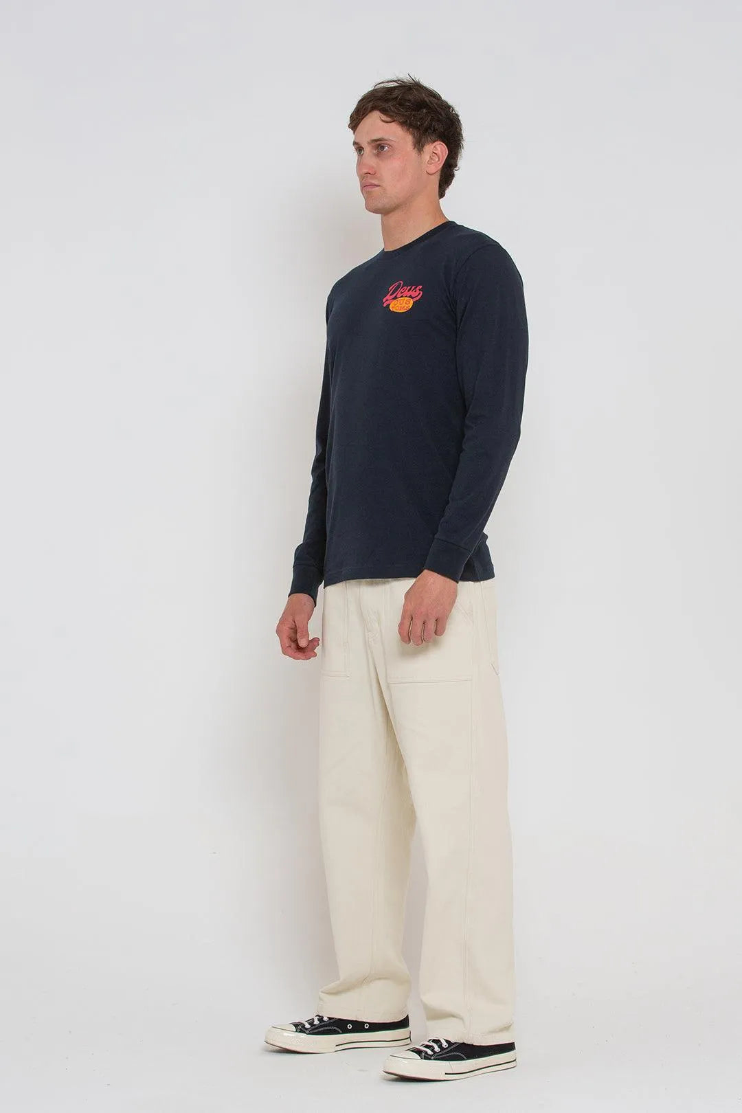 Camiseta Manga larga Marigold Navy - ECRU