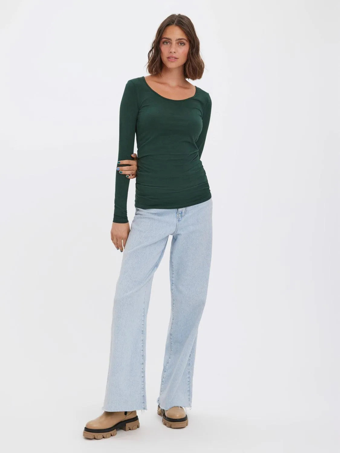 Camiseta Manga Larga Maxi Pine Grove - ECRU