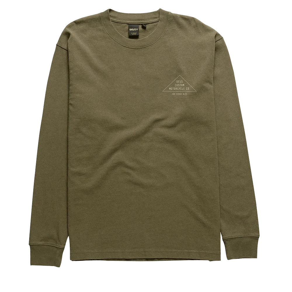 Camiseta Manga Larga Parrallels Olive Drab - ECRU