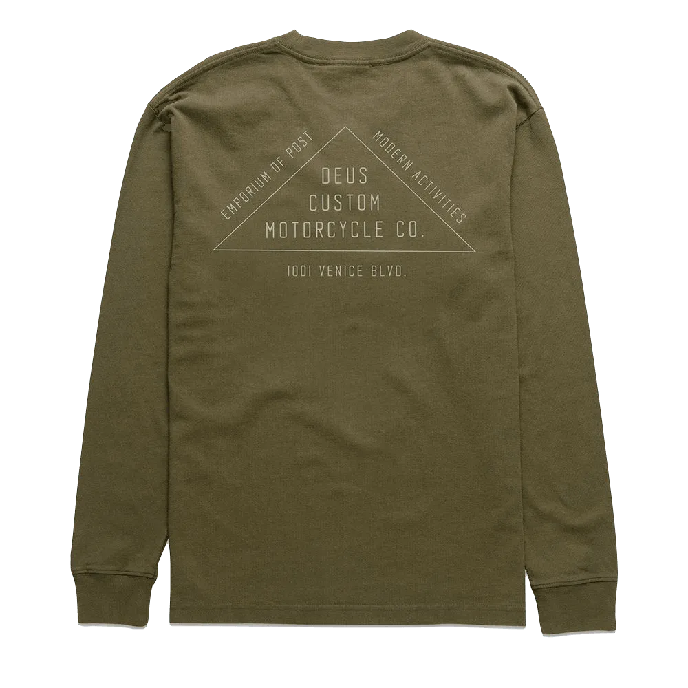 Camiseta Manga Larga Parrallels Olive Drab - ECRU