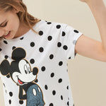 CAMISETA MICKEY CON LUNARES - ECRU