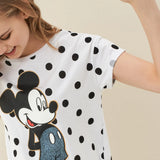 CAMISETA MICKEY CON LUNARES - ECRU