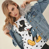CAMISETA MICKEY CON LUNARES - ECRU