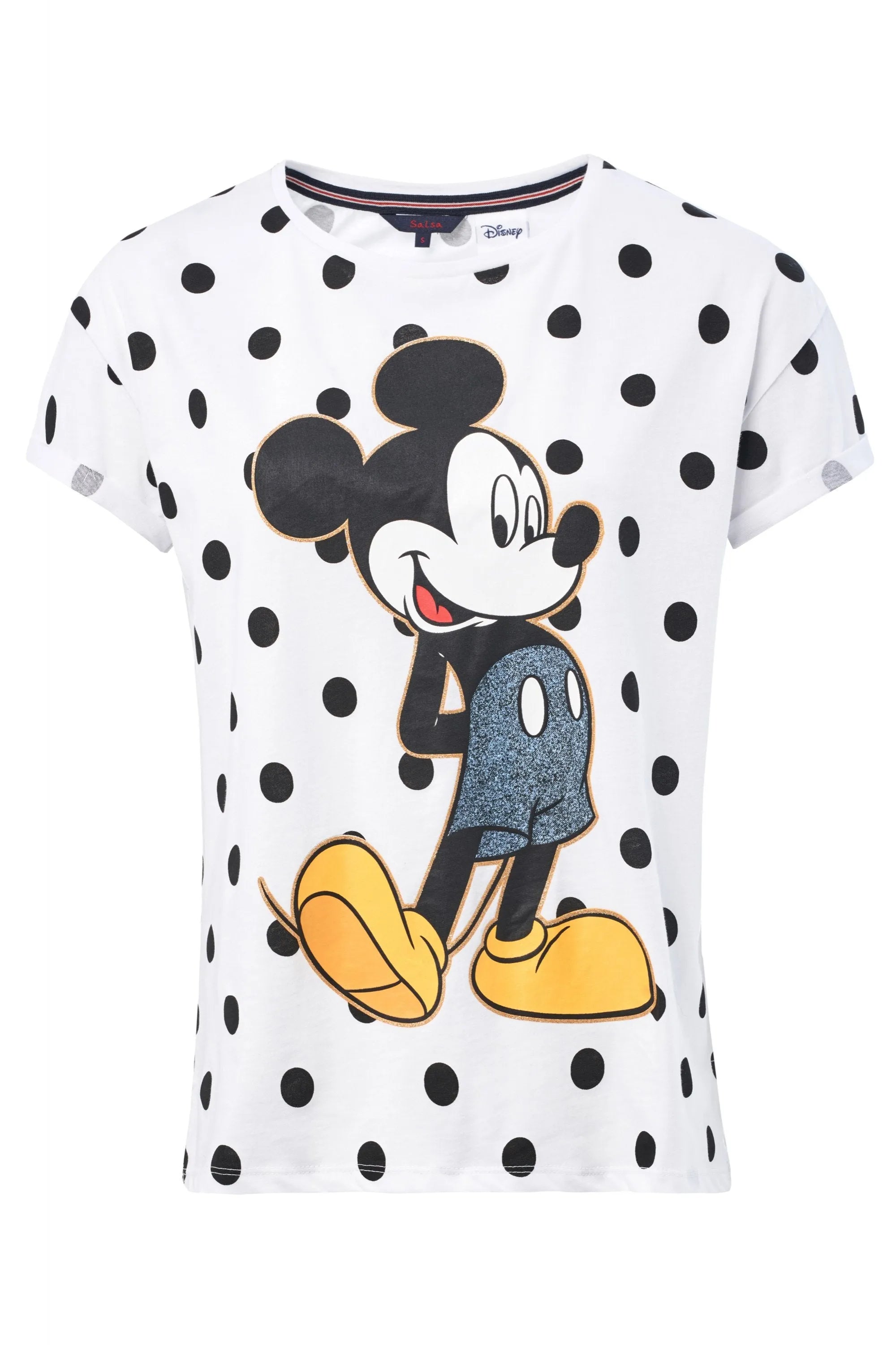 CAMISETA MICKEY CON LUNARES - ECRU