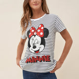 CAMISETA MINIE RAYAS - ECRU