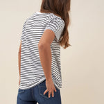 CAMISETA MINIE RAYAS - ECRU