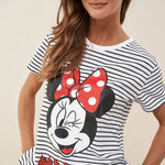 CAMISETA MINIE RAYAS - ECRU