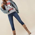 CAMISETA MINIE RAYAS - ECRU