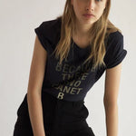 Camiseta Mujer Because Midnightnavy - ECRU