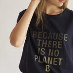 Camiseta Mujer Because Midnightnavy - ECRU