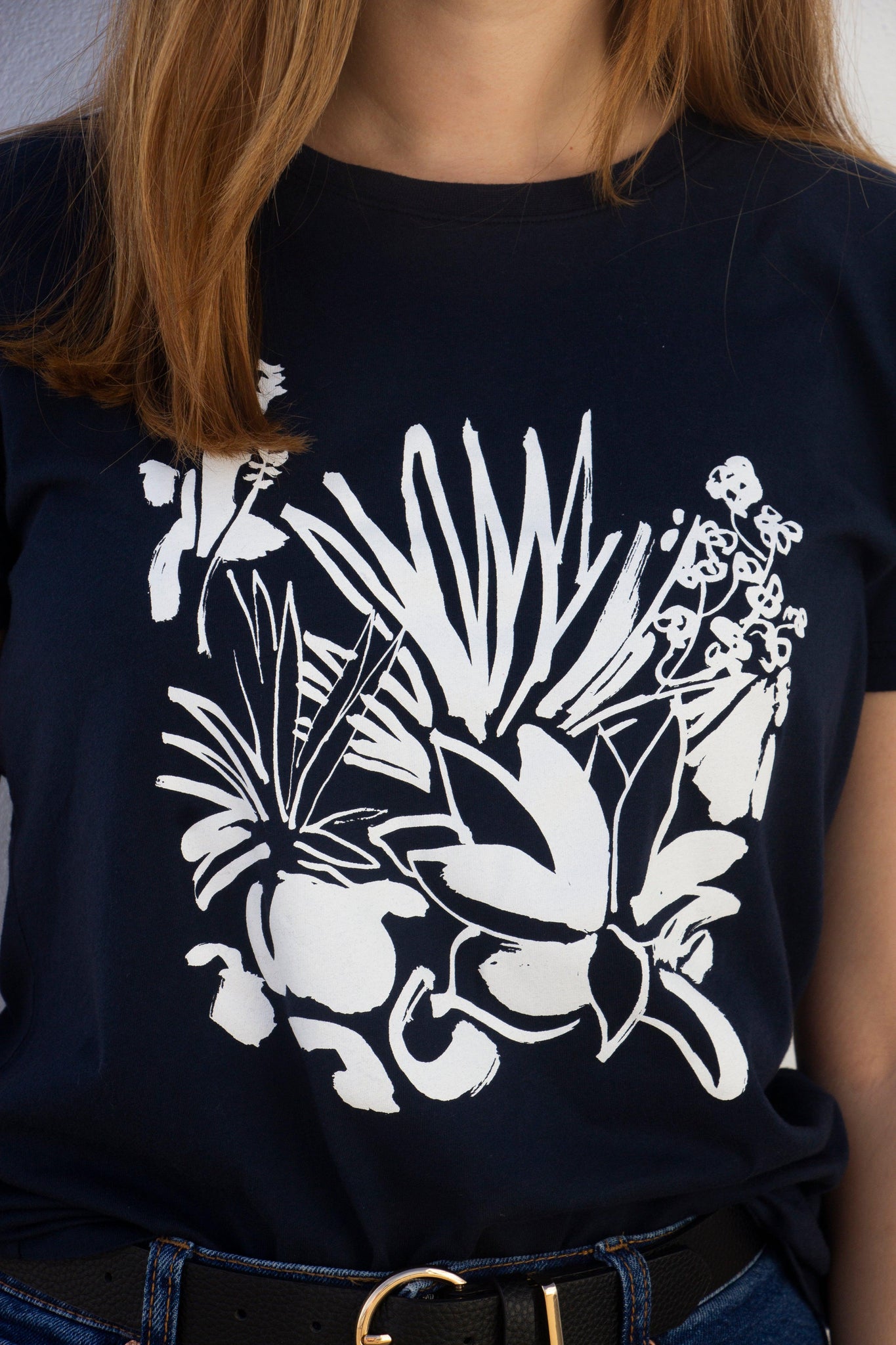 Camiseta Mujer Orgánica Pol Montserrat Plantas - ECRU