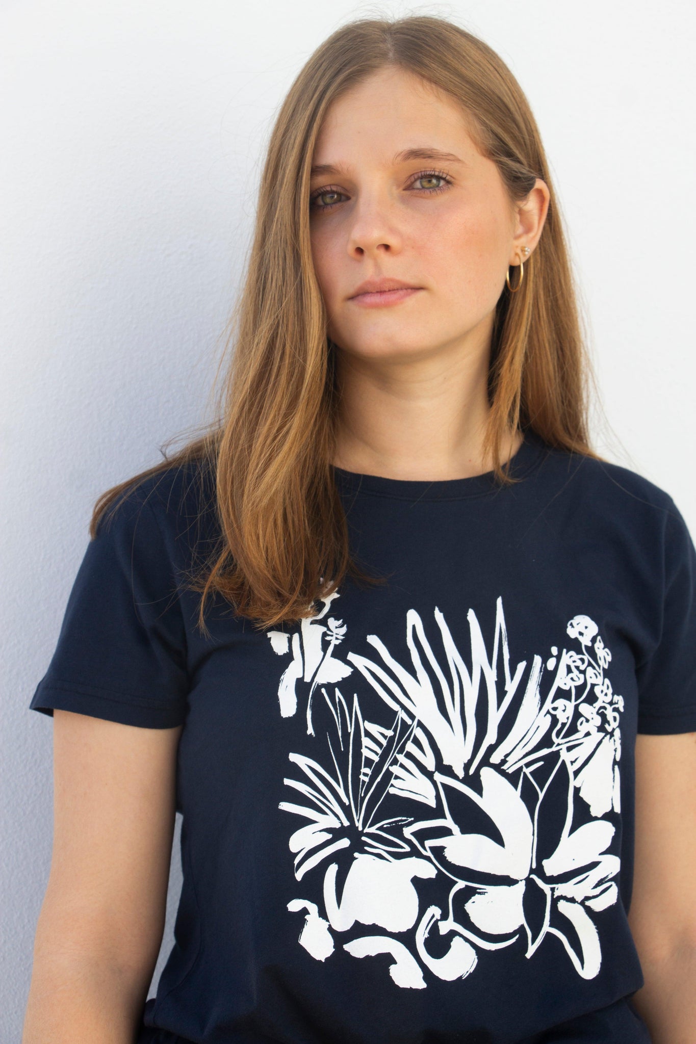 Camiseta Mujer Orgánica Pol Montserrat Plantas - ECRU