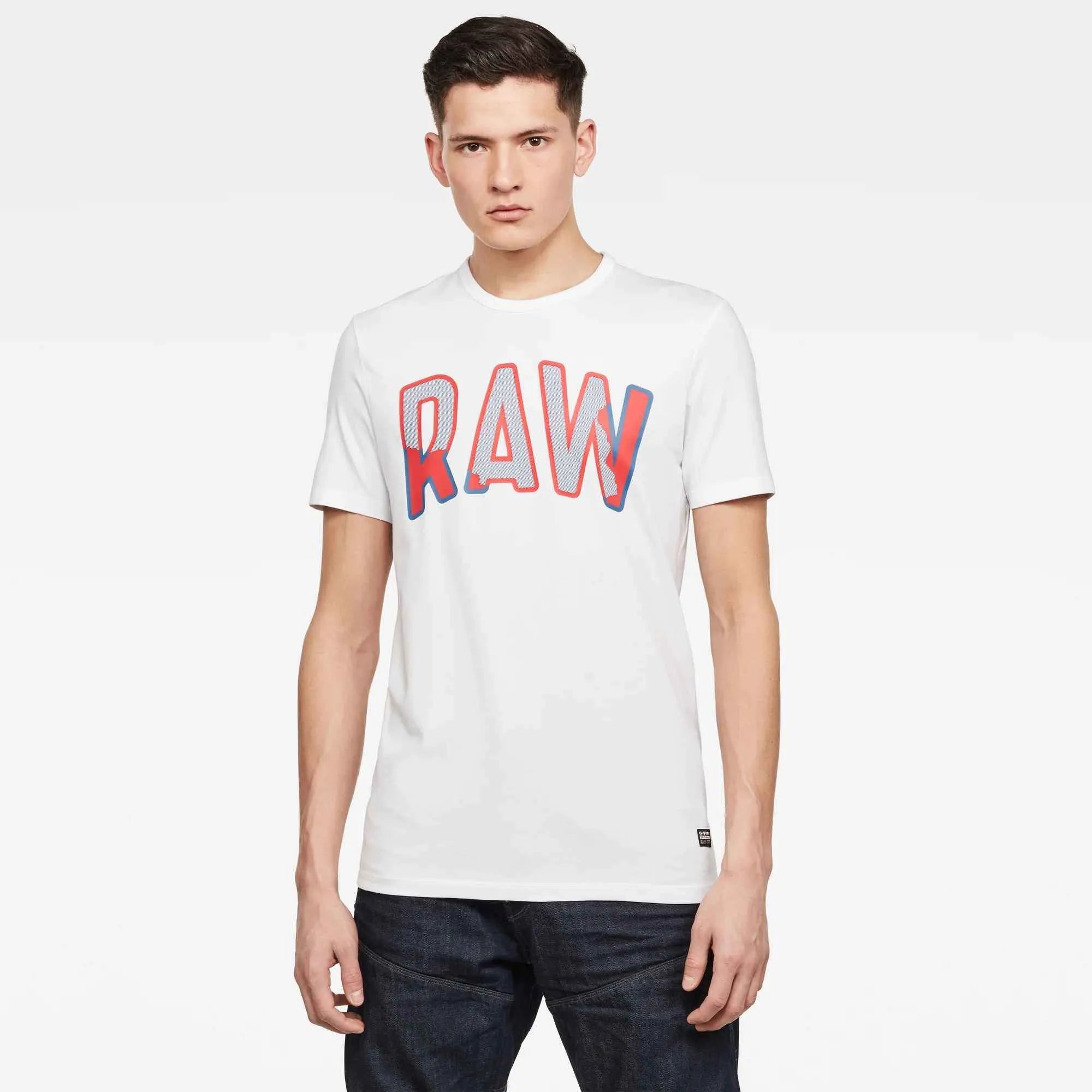 Camiseta Multi Layer RAW GR Slim - ECRU
