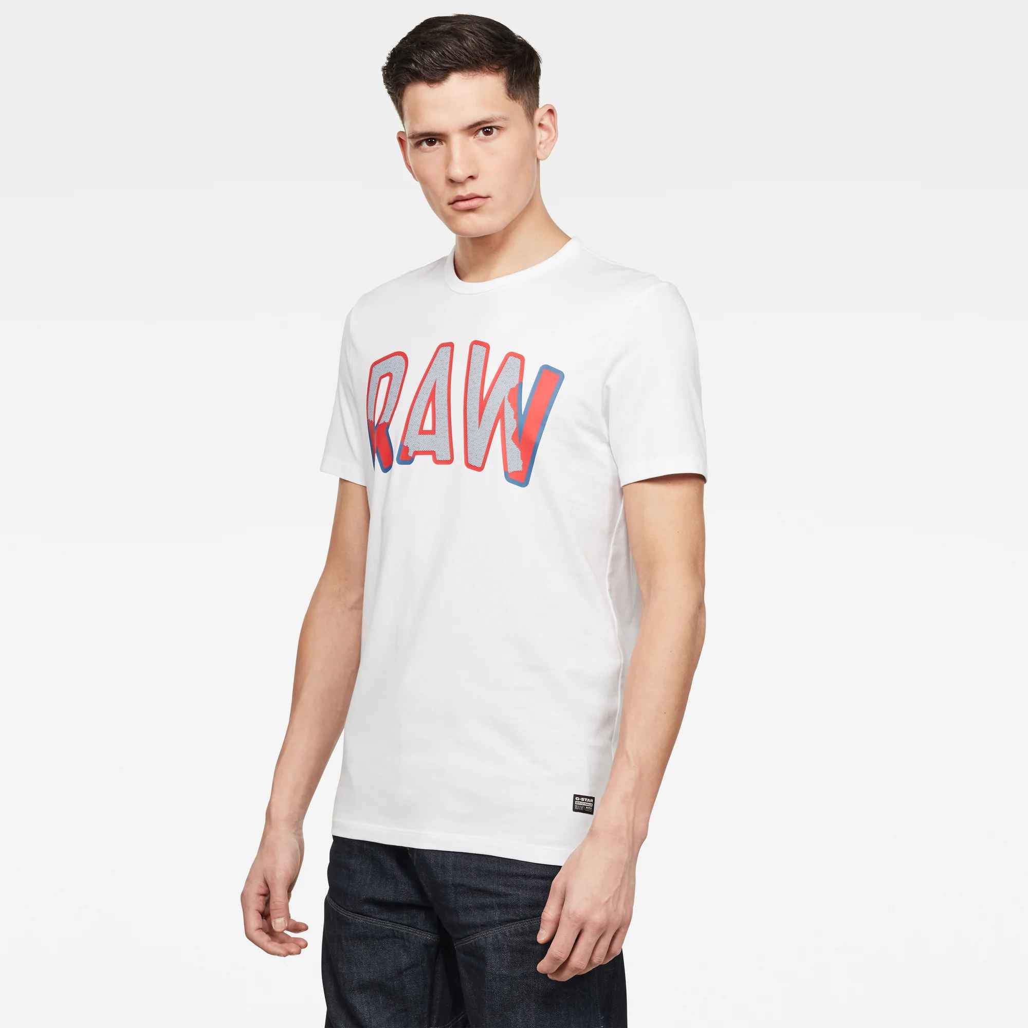 Camiseta Multi Layer RAW GR Slim - ECRU