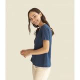 Camiseta Mus&Bombon Basieco Pico Corta Navy - ECRU
