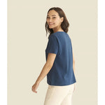 Camiseta Mus&Bombon Basieco Pico Corta Navy - ECRU