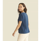 Camiseta Mus&Bombon Basieco Pico Corta Navy - ECRU