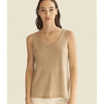Camiseta Mus&Bombon Basieco Pico Tirantes Beige - ECRU
