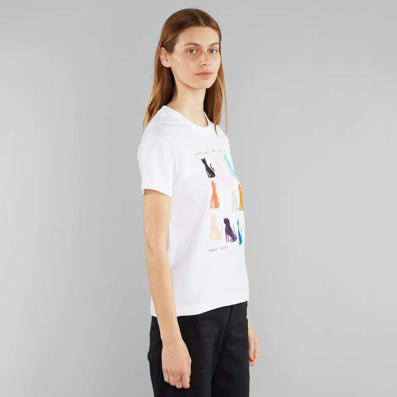 Camiseta Mysen Just Cats White - ECRU