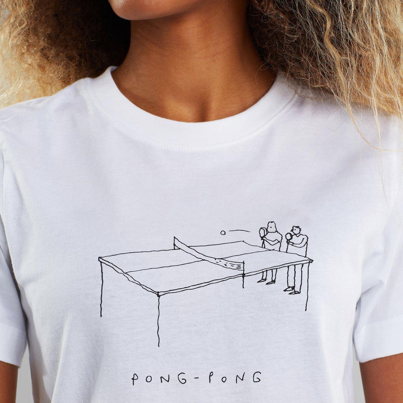 Camiseta Mysen Pong Pong White - ECRU