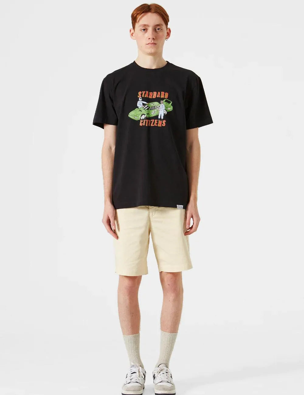 Camiseta Nascar Plain Almost Black - ECRU