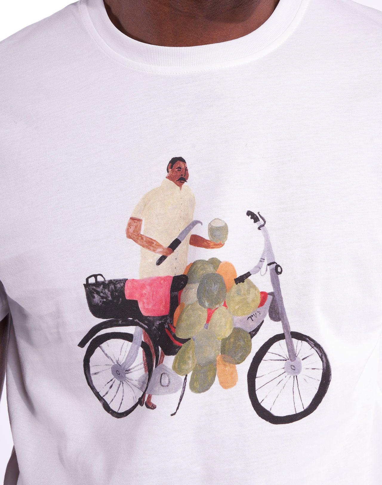 Camiseta Olow Unisex Coconut Bike - ECRU