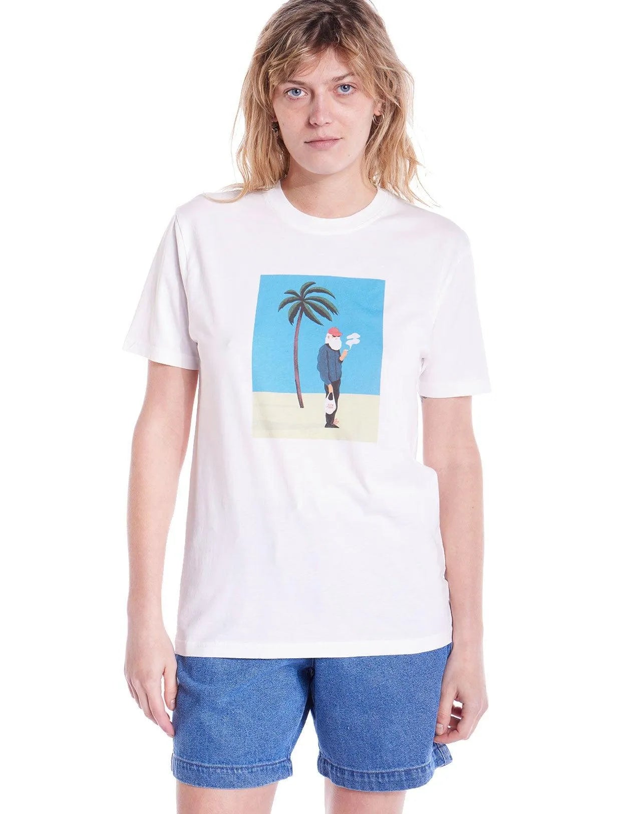 Camiseta Olow Unisex Dumb Market - ECRU