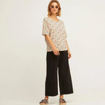 Camiseta Oversize Geo - ECRU