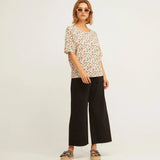 Camiseta Oversize Geo - ECRU