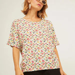Camiseta Oversize Geo - ECRU