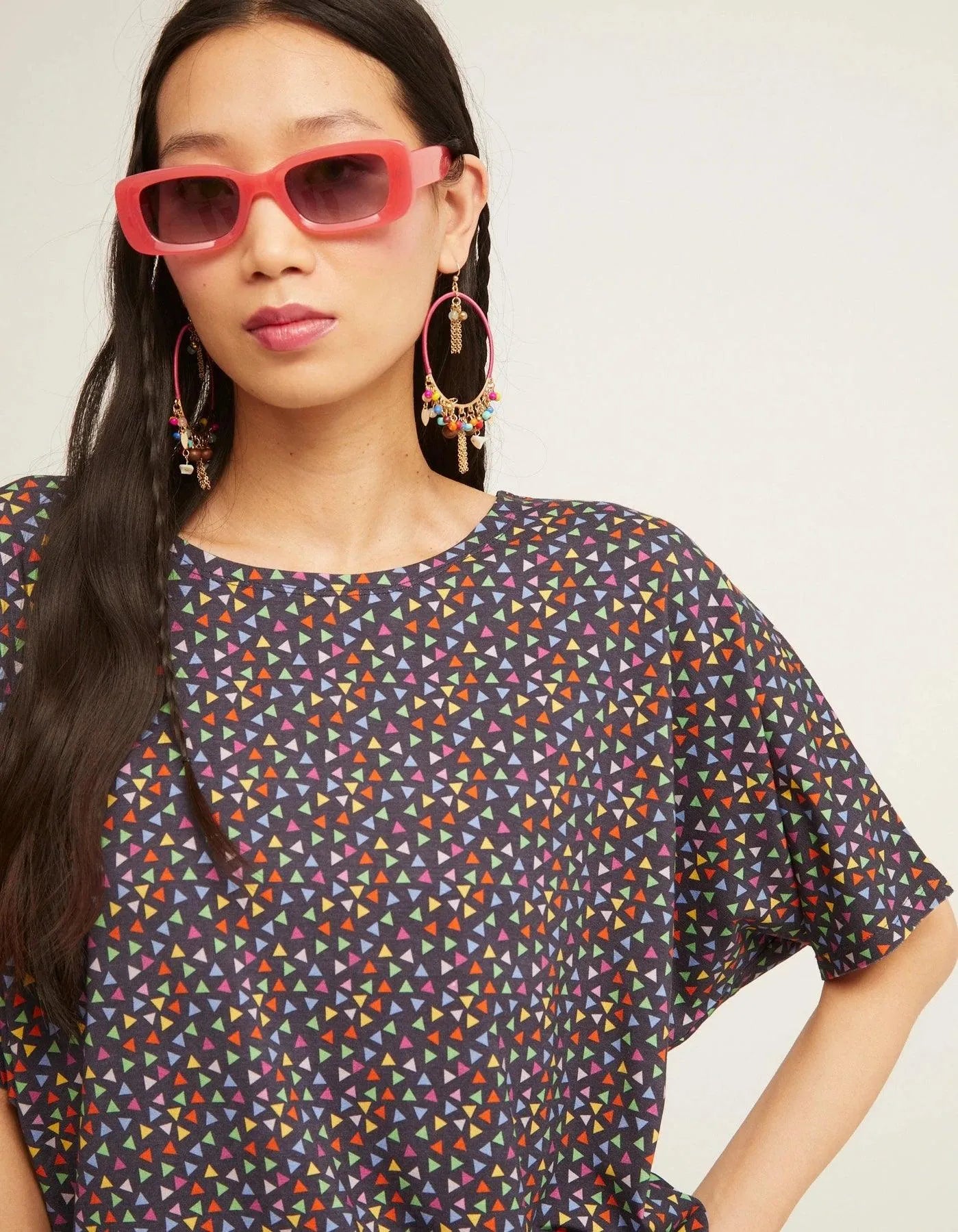 Camiseta Oversize Kolmiot - ECRU