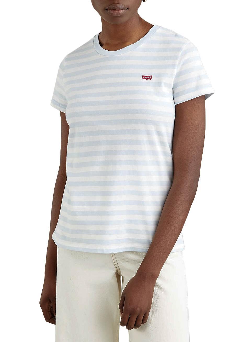 Camiseta Perfect Sherbert Stripe Plein Air - ECRU
