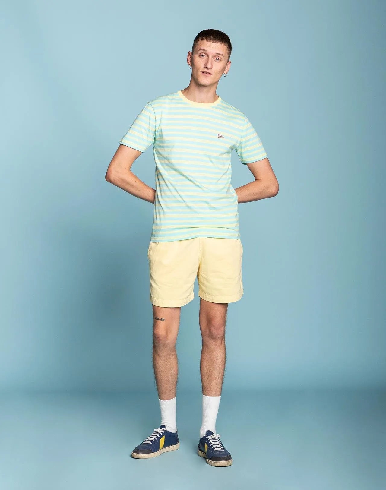 Camiseta Poppy Azul - ECRU