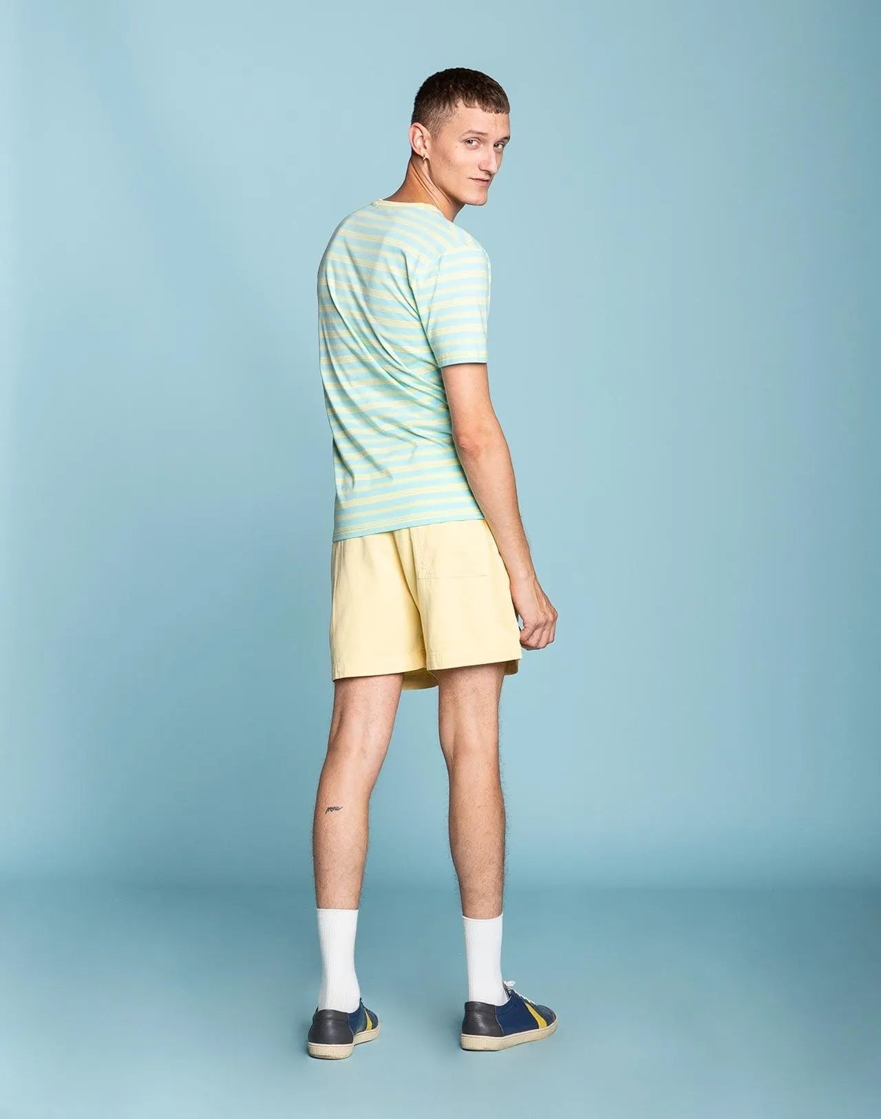 Camiseta Poppy Azul - ECRU