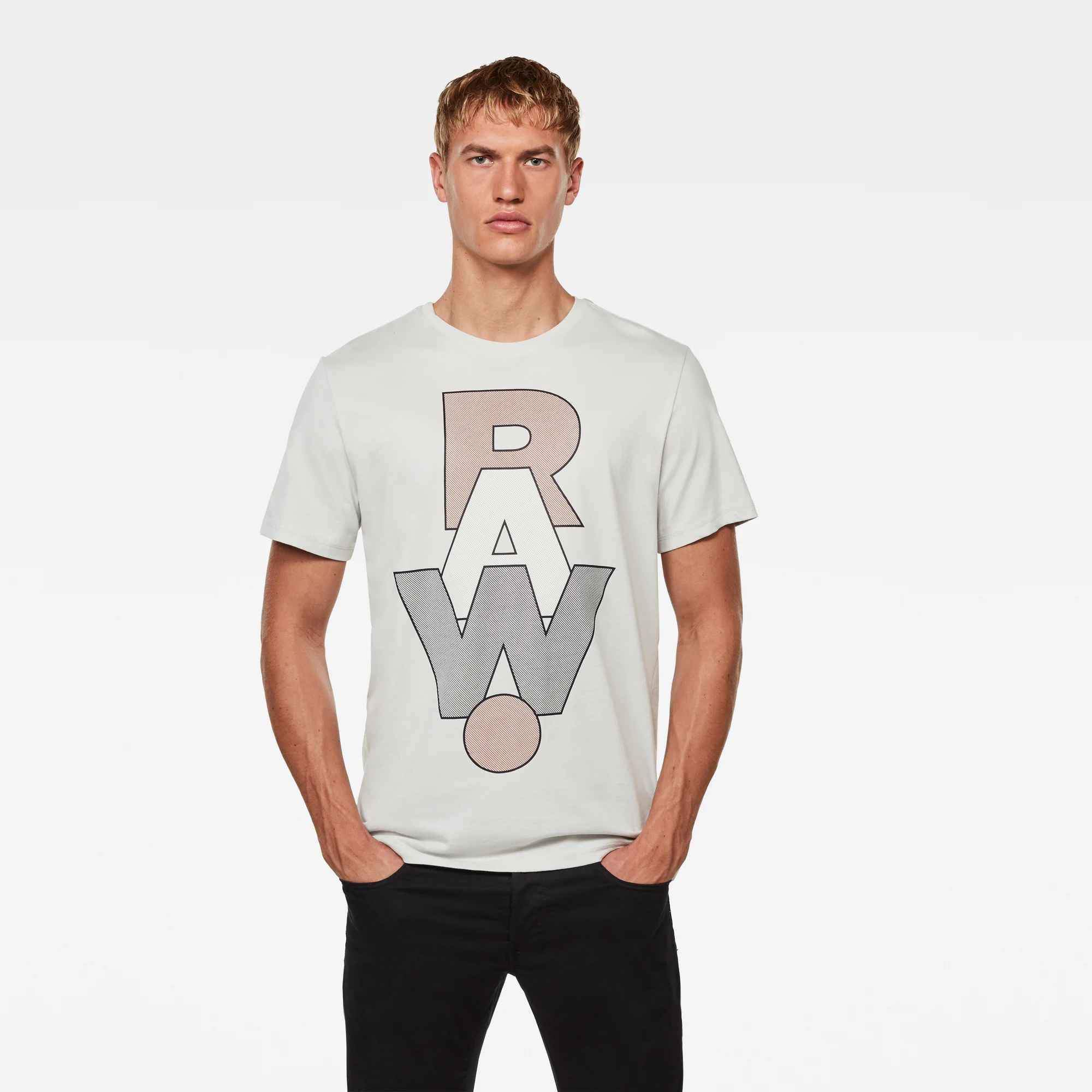 Camiseta RAW. Graphic - ECRU