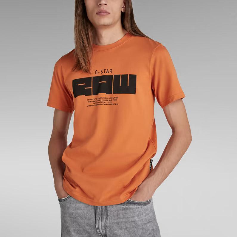 Camiseta Raw Graphic Slim Burned Orange - ECRU