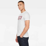 Camiseta RAW. Graphic Slim - ECRU