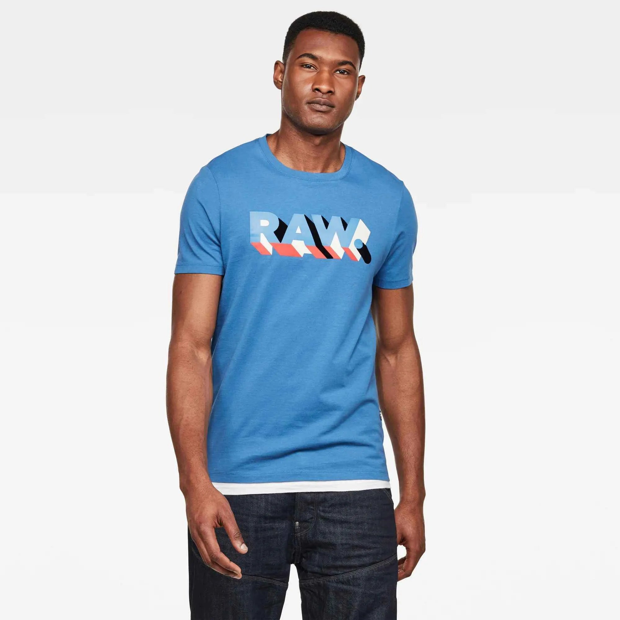 Camiseta RAW. Text - ECRU