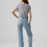 Camiseta Rayas Aware China Blue Pristine - ECRU