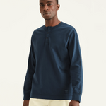 Camiseta Regular Fit Manga Larga Henley - ECRU