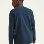 Camiseta Regular Fit Manga Larga Henley - ECRU