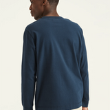 Camiseta Regular Fit Manga Larga Henley - ECRU