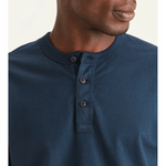 Camiseta Regular Fit Manga Larga Henley - ECRU