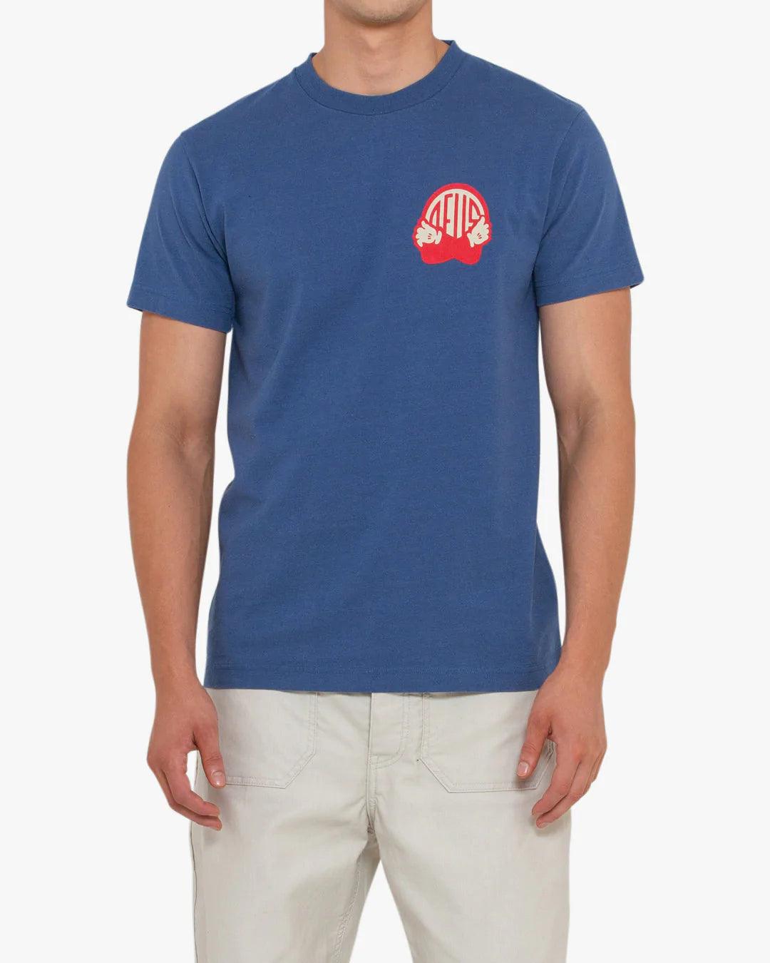 Camiseta Rhinestone Dusty Blue - ECRU