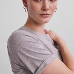 Camiseta Ria Light Grey Melange - ECRU