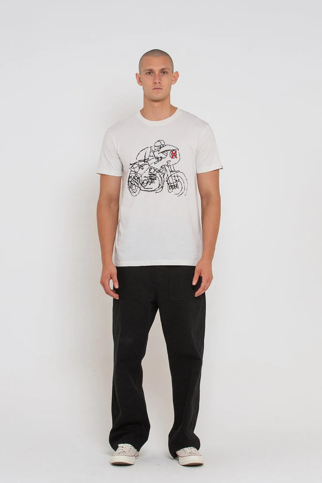 Camiseta Riding Vintage White - ECRU