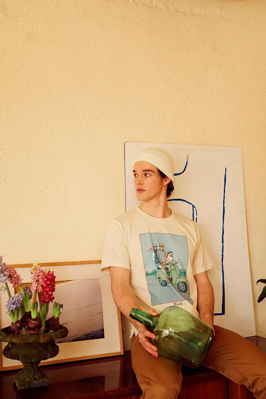 Camiseta S-Cute By David Sánchez - ECRU