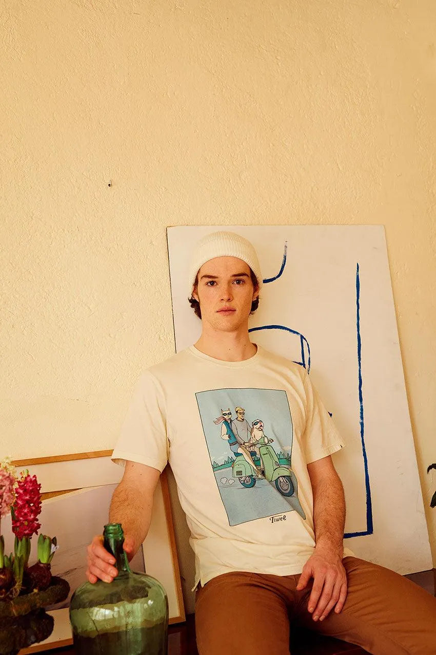 Camiseta S-Cute By David Sánchez - ECRU