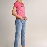 Camiseta Salsa Branding con Cuentas - ECRU